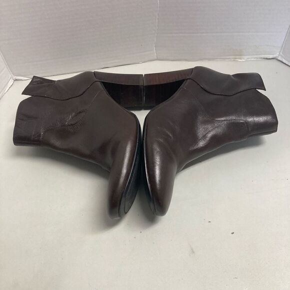 Leather Upper‎ NINE WEST Women’s Brown Ankle Boots Size8M - Picture 7 of 12